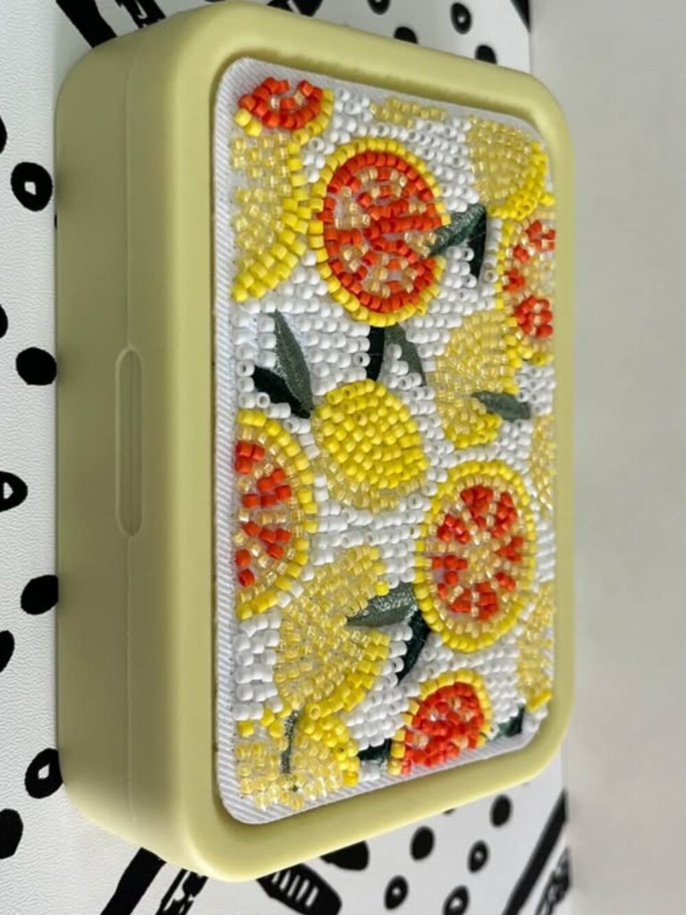 Beaded Lemon Case Manicure Set